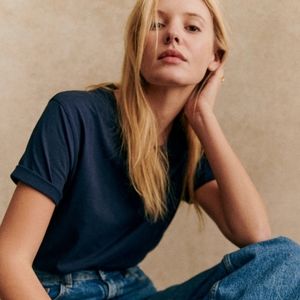 Sezane EUC Conrad T-shirt navy, xs